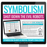 Symbolism Literary Devices Presentation & Digital Escape Room Reading Activity