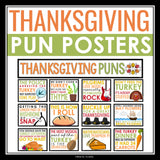 Thanksgiving Pun Posters - Funny Classroom Bulletin Board Decor for Thanksgiving