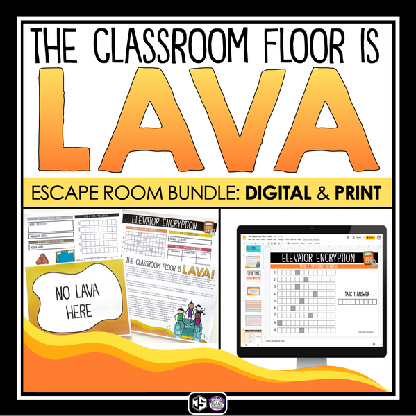 Escape Room Team Building Game - The Classroom Floor is Lava - Digital Print