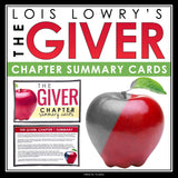 The Giver Chapter Summaries - Plot Summary Cards for Lois Lowry's Novel