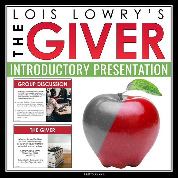 The Giver Introduction Presentation - Discussion, Lois Lowry Biography, Context