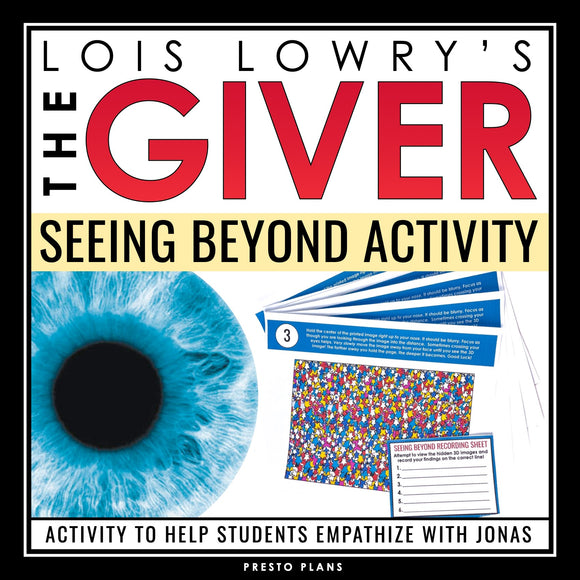 The Giver Activity - Seeing Beyond Optical Illusion Activity for the Novel