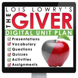 The Giver Unit Plan - Lois Lowry Novel Study Reading Unit - Digital Version