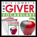 The Giver Vocabulary Booklet, Presentation, and Answer Key with Definitions