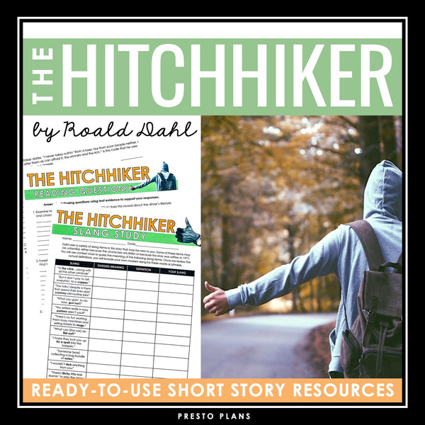 The Hitchhiker by Roald Dahl - Short Story Unit Slides, Assignments, Activities