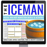 Nonfiction Reading Comprehension Digital Article & Activities - Wim Hof Iceman
