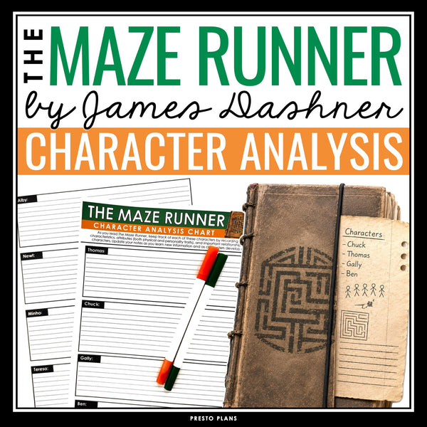 The Maze Runner Character Analysis Activity - Track Characters Graphic Organizer