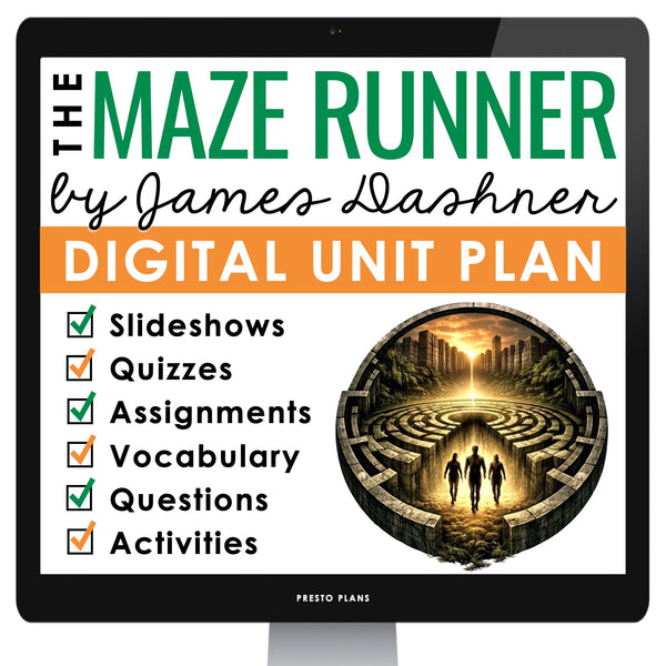 The Maze Runner Unit Plan – James Dashner Novel Study Reading Unit – Digital