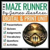 The Maze Runner Unit Plan - Novel Study Reading Unit - Digital Print Bundle