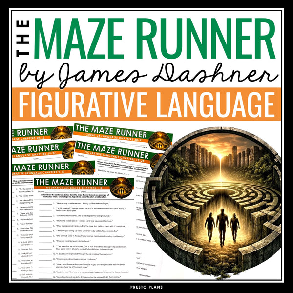 The Maze Runner Figurative Language Literary Device Assignments and Answer Keys