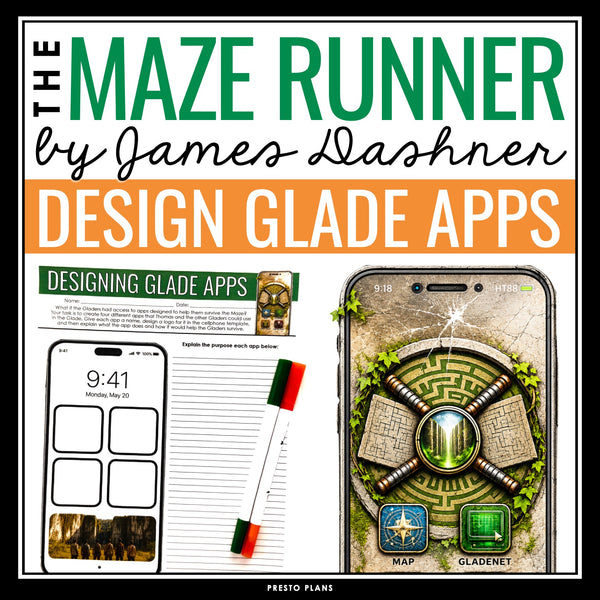 The Maze Runner Activity - Creative Novel Assignment Design Apps for The Glade