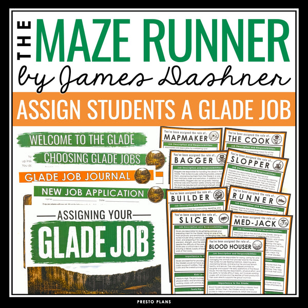 The Maze Runner Activity - Assign Students a Glade Job Activity and Assignments