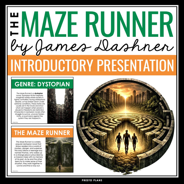 The Maze Runner Introduction Presentation - Novel Discussion, Author, Context