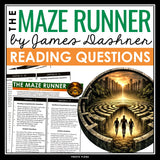 The Maze Runner Questions - Comprehension & Analysis Novel Chapter Questions