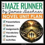 The Maze Runner Unit Plan - James Dashner Novel Study Reading Unit