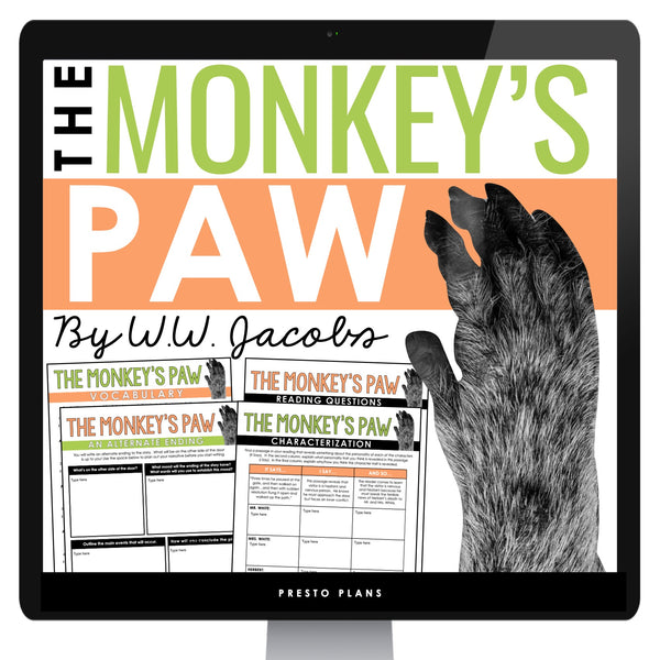 The Monkey's Paw by W.W. Jacobs - Digital Short Story Slides and Assignments