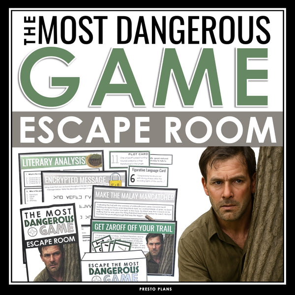 The Most Dangerous Game Escape Room Activity – Richard Connell Short Story Game