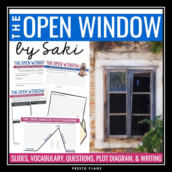 The Open Window by Saki - Short Story Unit Lesson, Assignments, and Activities