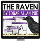 The Raven by Edgar Allan Poe Digital Poetry Lesson, Assignments, and Activities