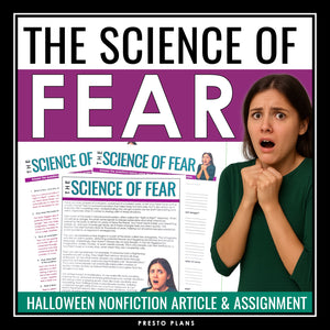 Halloween Reading Comprehension - The Science of Fear Article & Assignment