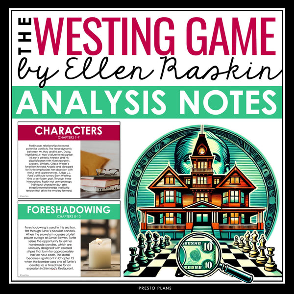 The Westing Game Analysis Notes – Presentation Analyzing Literary Devices