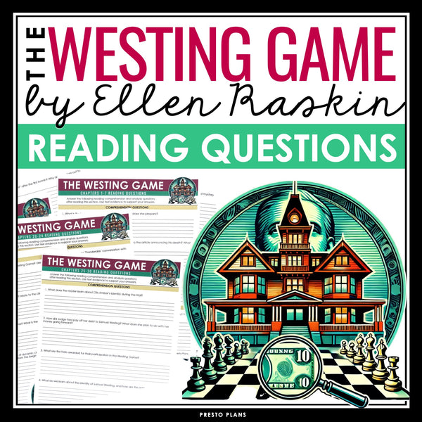 The Westing Game Reading Questions - Comprehension & Analysis Chapter Questions