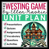The Westing Game Unit Plan - Ellen Raskin  Novel Study Reading Unit