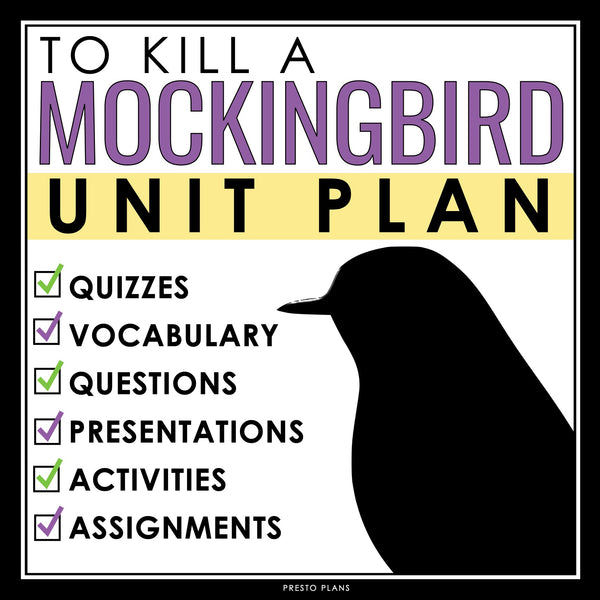 To Kill a Mockingbird Unit Plan - Harper Lee Novel Study Reading Unit