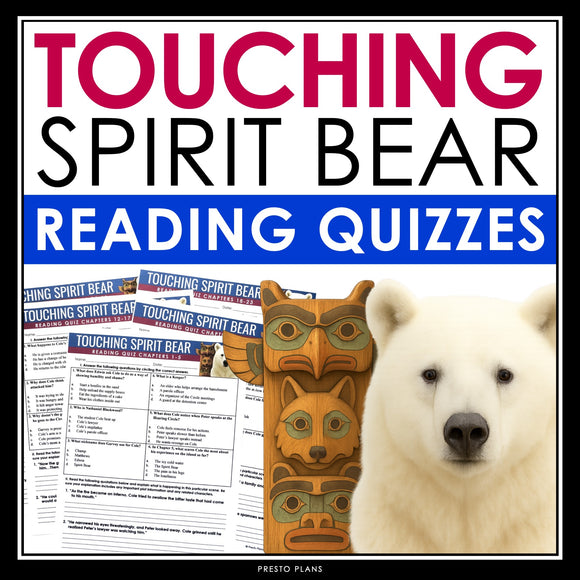 Touching Spirit Bear Quizzes - Multiple Choice and Quote Quizzes - Answer Key