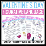 Valentine's Day Figurative Language Stories Assignments - Literary Devices