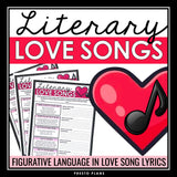 Valentine's Day Figurative Language in Love Songs - Music Lyrics Assignments