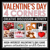 Valentine’s Day Game – Fun 4 Corners Game Activity for Middle & High School