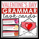 Valentine's Day Grammar Activity - Editing Grammar Errors Holiday Task Cards