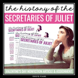 Valentine’s Day Reading Comprehension Article & Assignment - Secretaries of Juliet