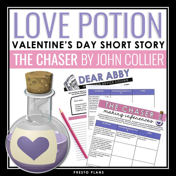 Valentine's Day Short Story - The Chaser by John Collier Slides and Activities