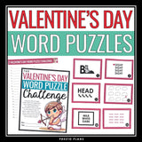 Valentine’s Day Word Puzzles Brain Teasers Game – Logic Rebus Word Sense Fun