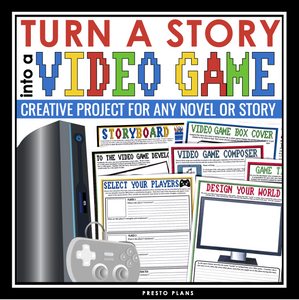 Short Story Novel Creative Assignment: Turn a Story into a Video Game Project