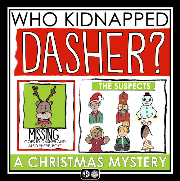 Christmas Mystery Activity - Missing Reindeer ELA Skills Holiday Class Activity