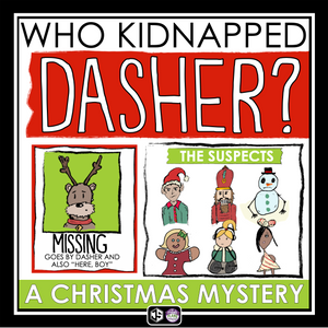 Christmas Mystery Activity - Missing Reindeer ELA Skills Holiday Class Activity