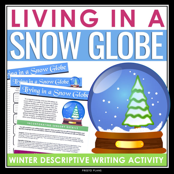 Christmas Writing Assignment - Living in a Snow Globe Holiday Writing Activity