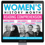 Women’s History Month Digital Reading Comprehension: 5 Articles & Assignments
