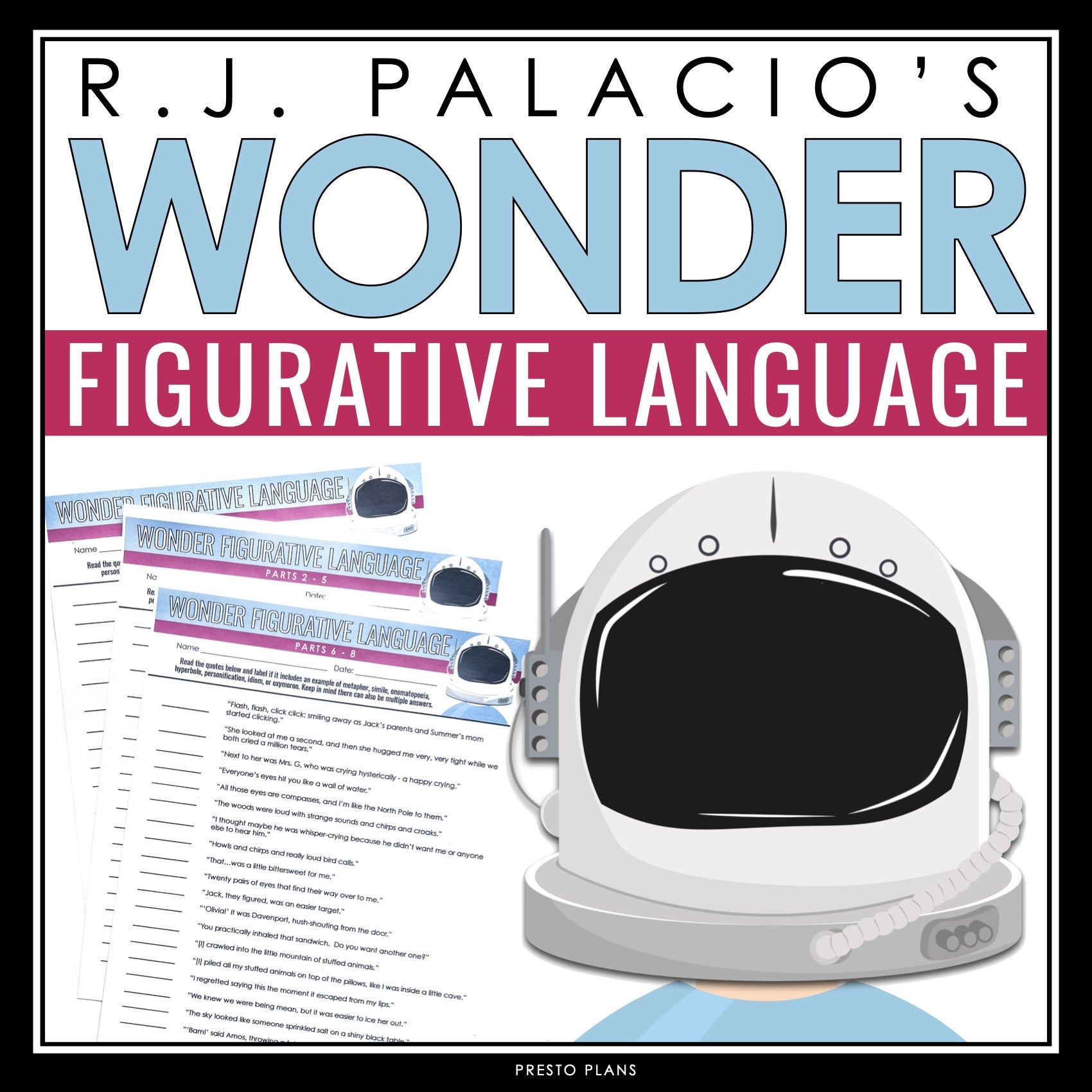 Wonder by R.J. Palacio Figurative Language Assignments and Answer