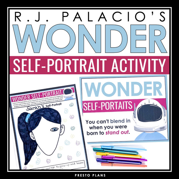 Wonder Self-Portrait Assignment - Creative Activity for R.J. Palacio's Novel
