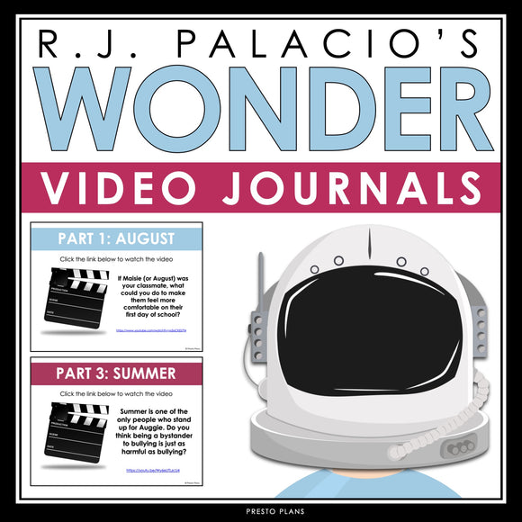 Wonder Writing Prompts - Video Clips and Journal Writing Topics for the Novel