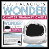 Wonder Chapter Summaries - Plot Summary Cards for R. J. Palacio's Novel