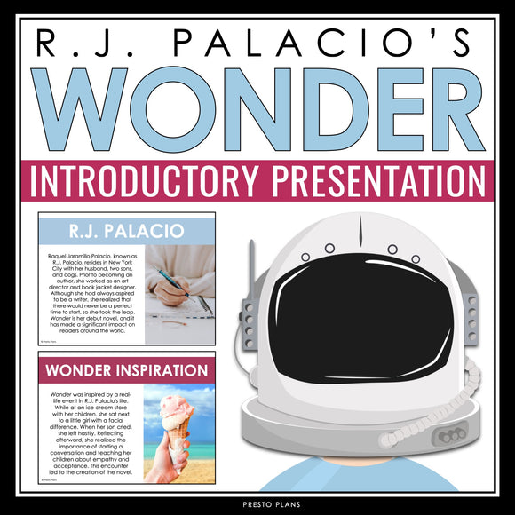 Wonder Introduction Presentation - Discussion, R.J. Palacio Biography, Context