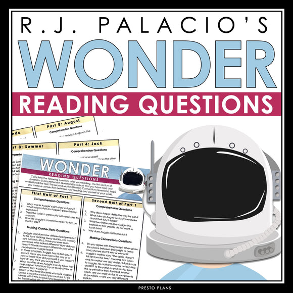 Wonder Questions - Comprehension and Text Connections Reading Chapter Questions