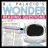 Wonder Questions - Comprehension and Text Connections Reading Chapter Questions