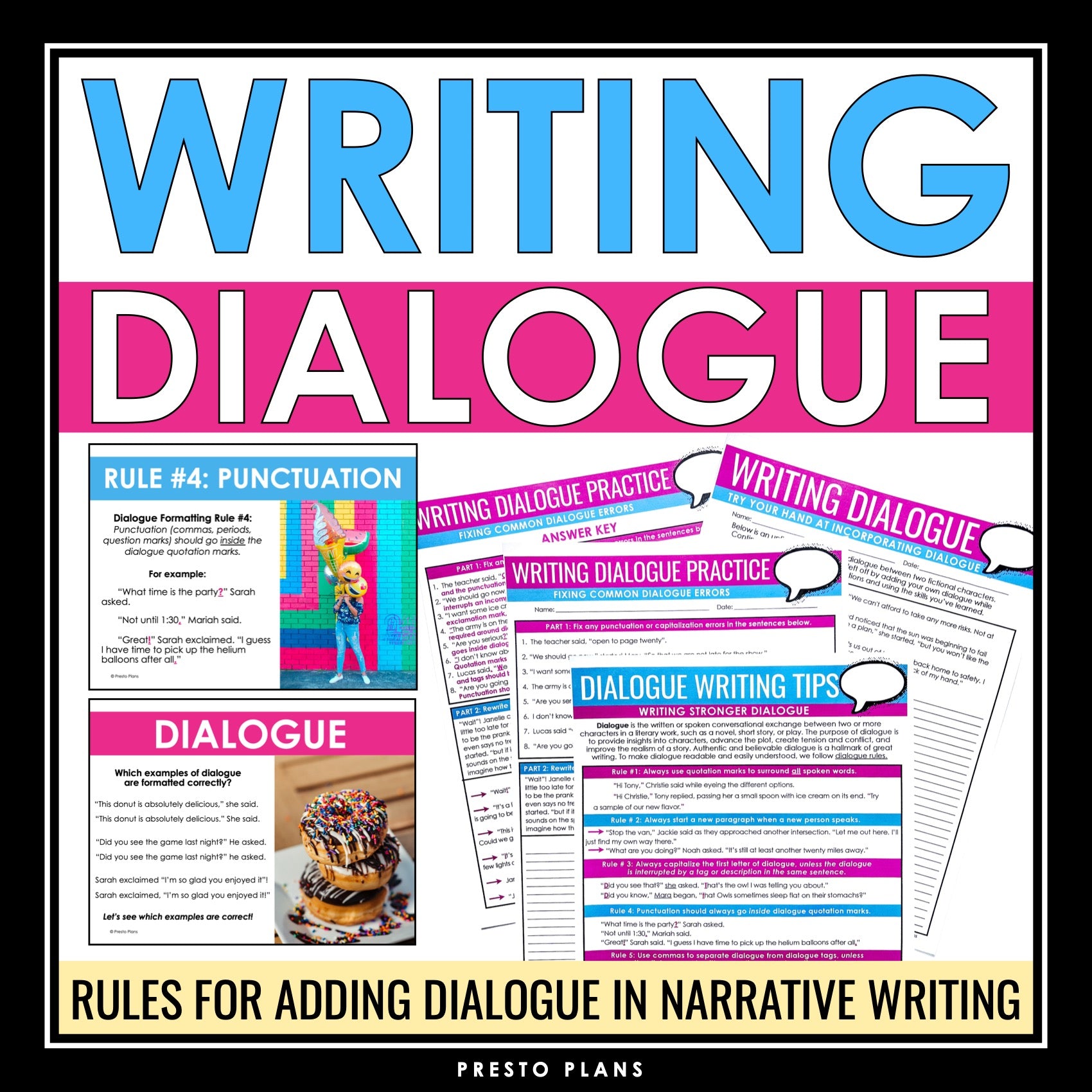 Dialogue Assignment Dialogue Writing Presentation and Assignment - Punctuating Dialogue Ru ...