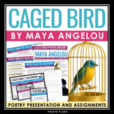 Caged Bird by Maya Angelou - Poetry Lesson, Slides, Assignments, and Activities